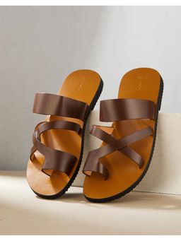 Fabindia - Men Brown Leather Sandals