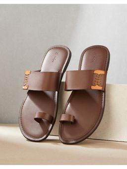 Fabindia - Men Brown Leather Sandals