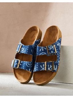 Fabindia - Women Blue Leather Sandals