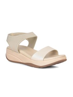 Bata - White Platform Sandals for Women