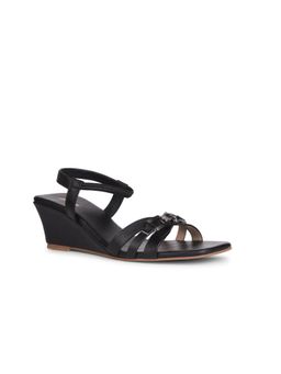 Bata - Black Wedges Heels for Women
