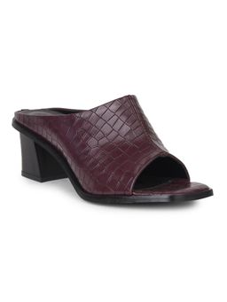 Bata - Maroon Block Heels for Women