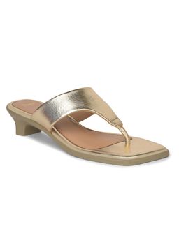 Bata - Gold Block Heels for Women