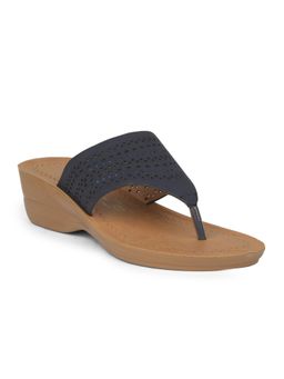 Bata - Navy Blue Wedges Heels for Women