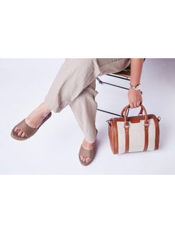 roar for good - Women Natural Jute Bronze Wedges Heels