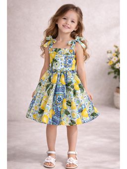 PICCOLO - Multi-Color Floral Square Neck Dress