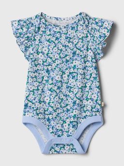 GAP - Blue Cotton Floral Casual Onesie