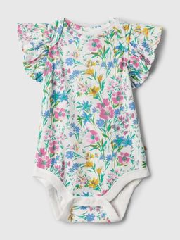 GAP - White Cotton Floral Casual Onesie