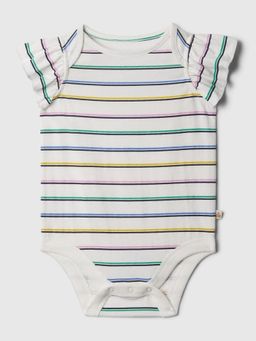 GAP - White Cotton Stripes Casual Onesie