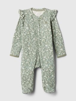 GAP - Green Cotton Floral Casual Romper