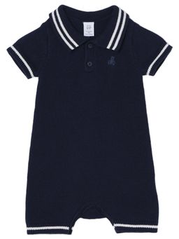 GAP - Navy Blue Cotton Solid Casual Body Suit