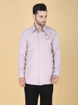 Denis Parkar - Lavender Hand Embroidered Shirt for Men