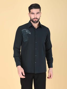 Denis Parkar - Hand Embroidered Green Shirt for Men