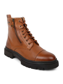 EZOK - Casual Tan Leather Boot for Men