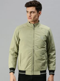 SHOWOFFFF - Men Casual Solid Green Jacket