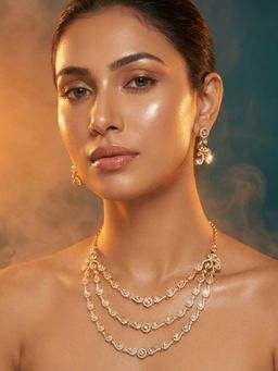 Tussya by Shreya - Elaria Moissanite Necklace with Earrings