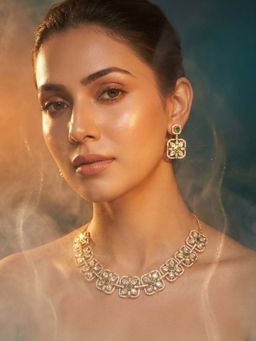Tussya by Shreya - Isolde Moissanite Necklace with Earrings