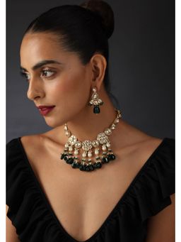 SWABHIMANN - Afiya White Kundan Necklace Set