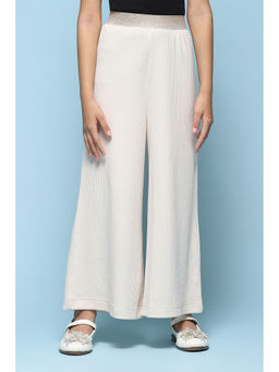 Biba - Ivory Doby Solid Full Length Palazzo