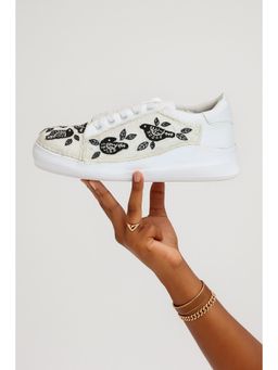 The Saree Sneakers - Black Bird Sneakers