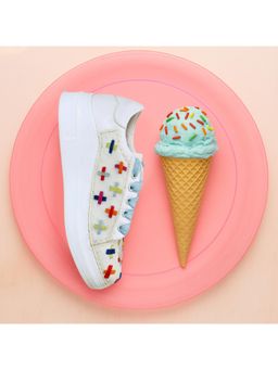 The Saree Sneakers - Colored Cross Sneakers