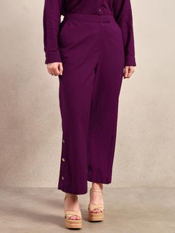 VERO MODA - Curve Purple Wide Leg Trouser