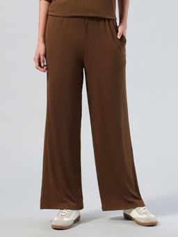 U.S. POLO ASSN. - Ribbed Wide Leg Fit Lounge Trousers