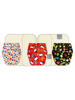 Dumbledo - Cloth Diapers with Superabsorbent Insert and Booster Pad (Pack of 3) (18-24 Months)