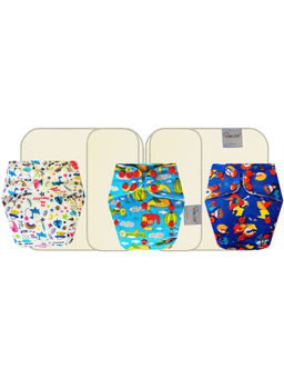 Dumbledo - Cloth Diapers with Superabsorbent Insert and Booster Pad (Pack of 3) (18-24 Months)