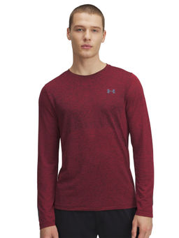 Under Armour - Red Mens Seamless Stride Long Sleeves T-Shirt