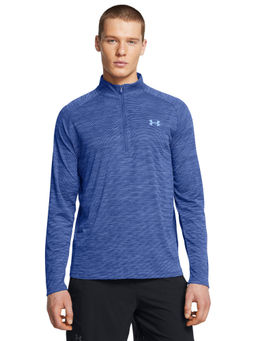 Under Armour - Blue Mens Tech Textured 1/2 Zip Long Sleeves T-Shirt