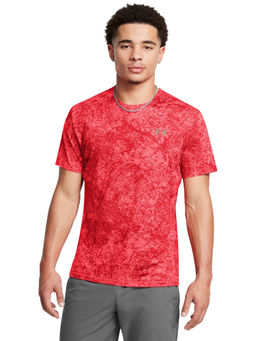 Under Armour - Red Mens Vanish Elite Vent Printed Short Sleeves T-Shirt
