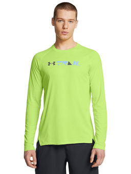 Under Armour - Green Mens Trail Run Graphic Long Sleeves T-Shirt
