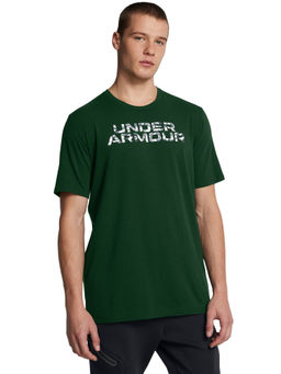 Under Armour - Green Mens Stamped World Moment Short Sleeves T-Shirt