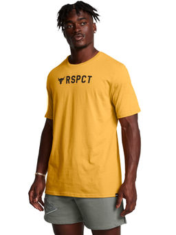 Under Armour - Yellow Mens Project Rock Respect Short Sleeves T-Shirt