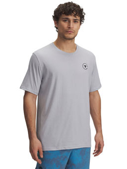 Under Armour - Grey Mens Project Rock Salt Short Sleeve T-shirt