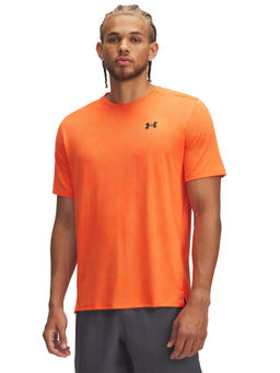 Under Armour - Orange Mens Tech Vent Jacquard Short Sleeve T-shirt