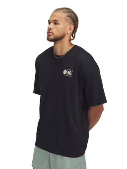 Under Armour - Black Mens Heavyweight Hoops Courtside Short Sleeve T-shirt