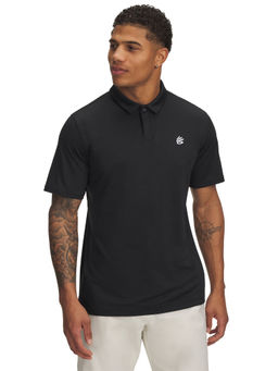 Under Armour - Black Mens Curry Splash Short Sleeve Polo T-shirt