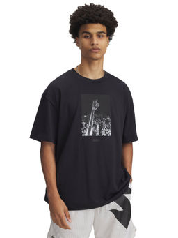 Under Armour - Black Mens Curry Heavyweight Oversized T-shirt Short Sleeve