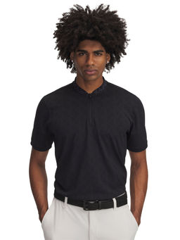 Under Armour - Black Mens Curry Zip Jacquard Short Sleeve T-shirt