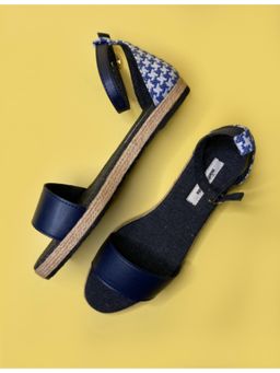 Misfit Panda - Navy Blue Woven Espadrille Sandals