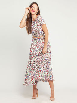 Zink London - Women's White Floral Top