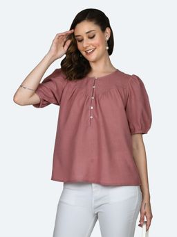Zink London - Women Pink Solid Top