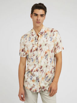 Guess - Multi Printed Spread Collar Short Sleeves Shirt for Men