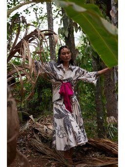 Twinkle Hanspal - Boxy Shirt with Contrast Bow Paired with an Umbrella Skirt (Set of 2)