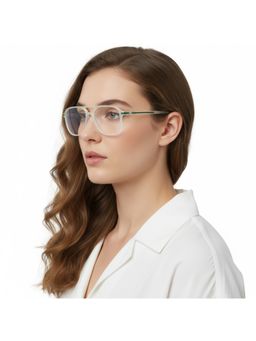 HASHTAG EYEWEAR - Unisex Blulite Clear Lens Square Full Rim Eyeglass-Nekcc-1160022-Grn (52)