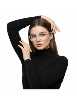 HASHTAG EYEWEAR - Unisex Blulite Clear Lens Square Full Rim Eyeglass-Nekcc-1160022-Wht (52)