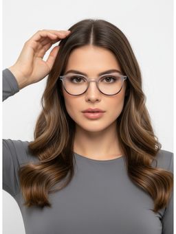 HASHTAG EYEWEAR - Unisex Idefend Clear Lens Round Full Rim Eyeglass-Nekcc-1160092-Wht-Blk (49)
