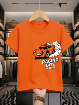 LEOTUDE - Orange Kid's Oversized T-Shirt